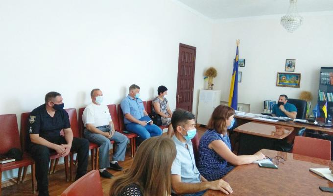 Проведено засідання районного штабу з  ліквідації наслідків надзвичайної ситуації, пов’язаної із виникненням гострої респіраторної хвороби, спричиненої коронавірусом