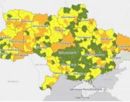 COVID-19: у 12 районах та трьох містах Луганщини відсьогодні уведено «помаранчевий» рівень небезпеки